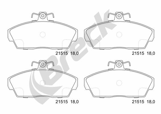 Set placute frana,frana disc 21515 00 702 10 BRECK